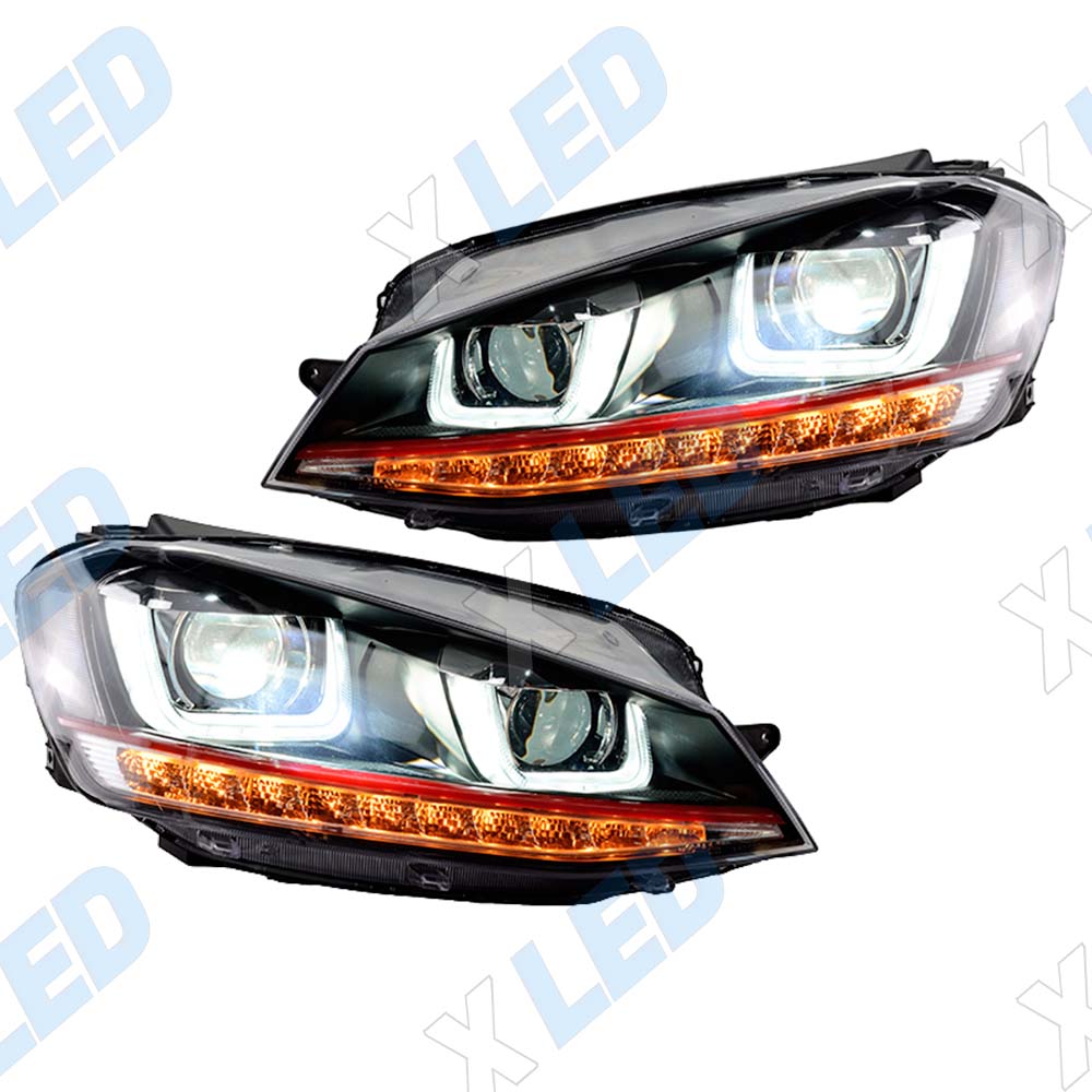 Комплект фар (тюнинг) Volkswagen Golf 7 (2013-2016) Bi-led №1
