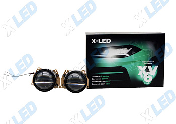 Комплект би-лед (Bi-Led) линз X-LED XV6 3.0 6000К