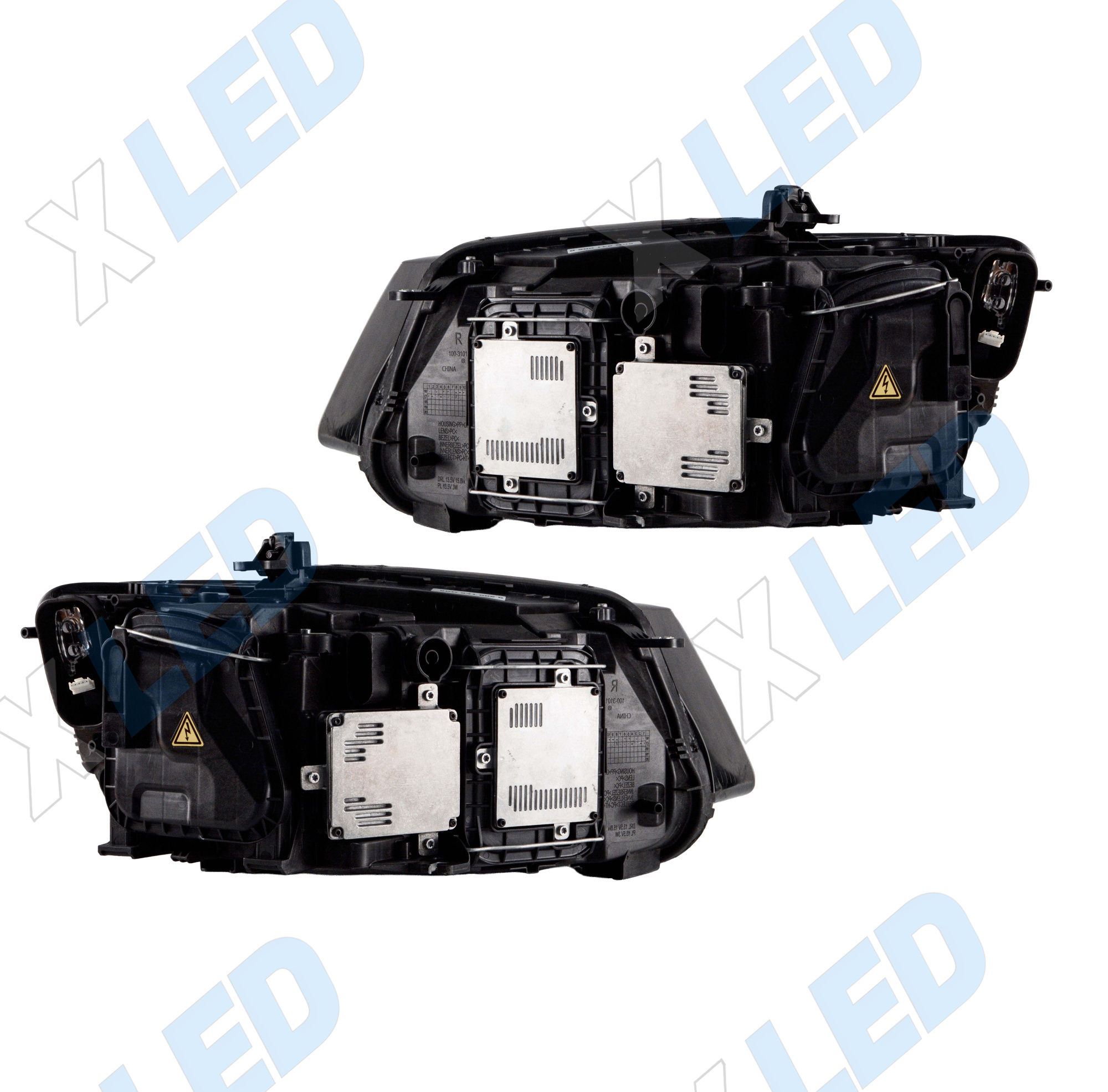 Комплект фар Audi Q5 (2013-2017) с bi-led линзами Х6 X-LED, подключение ксенон