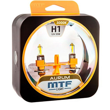 Галогенные лампы H1 MTF Aurum 12V 3000K