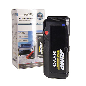 Пуско-зарядное устройство JUMP 10000 mAh (+ Power Bank, + фонарик) Пусковой ток 600А