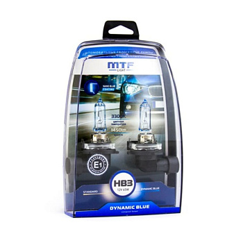 Галогенные лампы HB3(9005) MTF Light DYNAMIC BLUE 12V