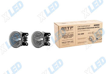 Фары противотуманные светодиодные MTF Light линза универсальные 12В, 5000К, 10Вт, FL10WJ