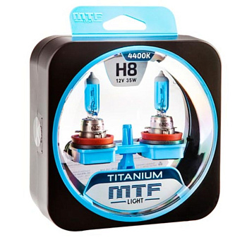 Галогенные лампы H8 MTF Titanium 4400К