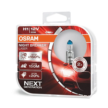 Галогенная лампа H1 Osram NIGHT BREAKER Laser кор