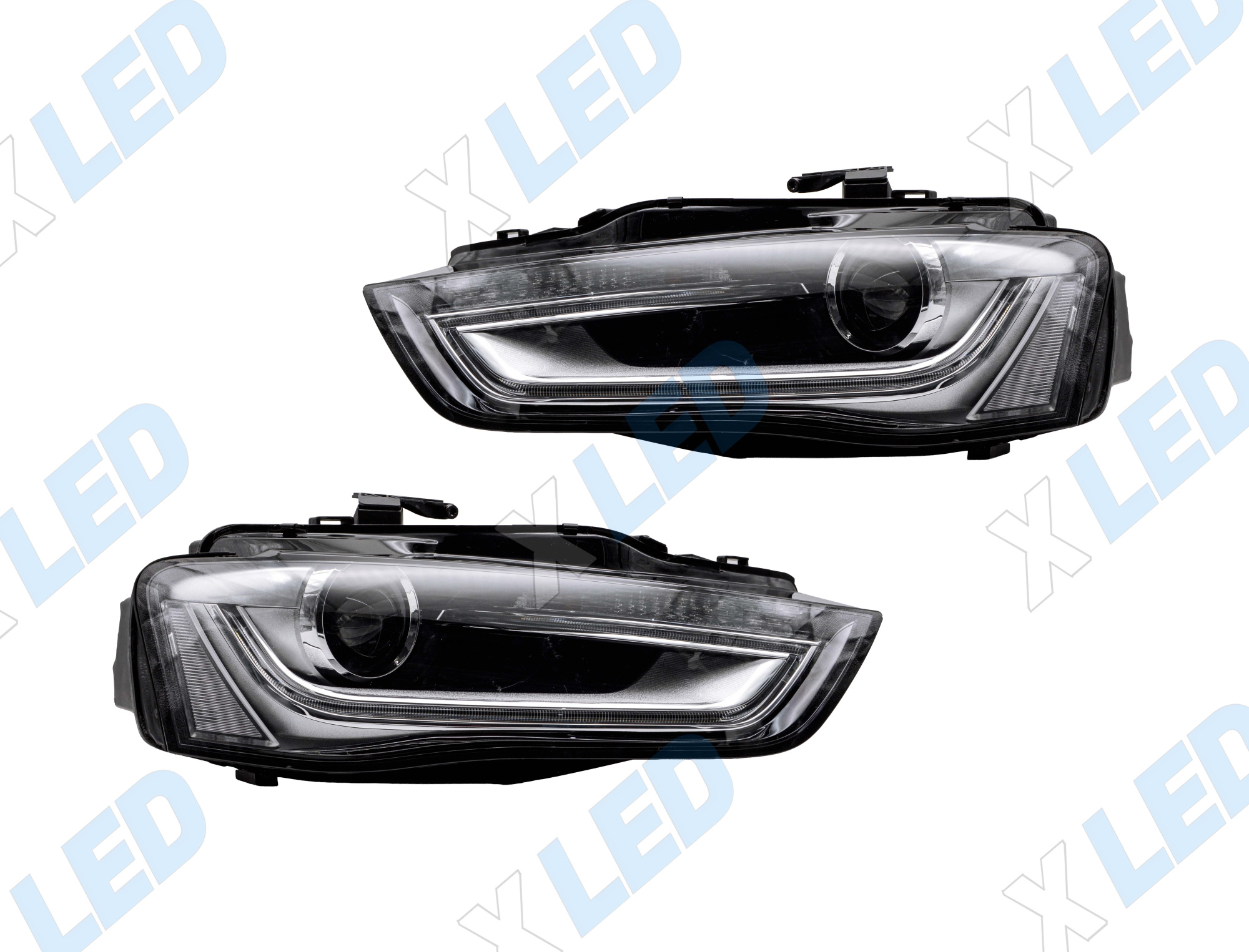 Комплект фар Audi A4 В8 (2011-2015) с bi-led линзами Х4 X-LED, подключение ксенон