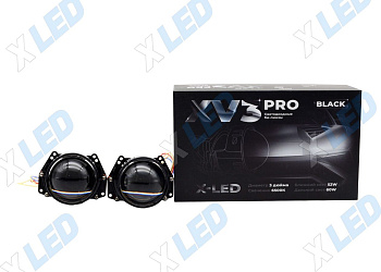 Комплект би-лед (Bi-Led) линз X-LED XV3 Pro BLACK 3.0 6500К