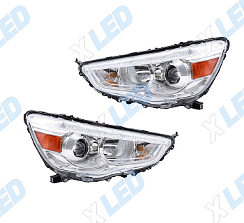 Комплект фар Mitsubishi ASX (2010-2013) с bi-led линзами ХV3 X-LED