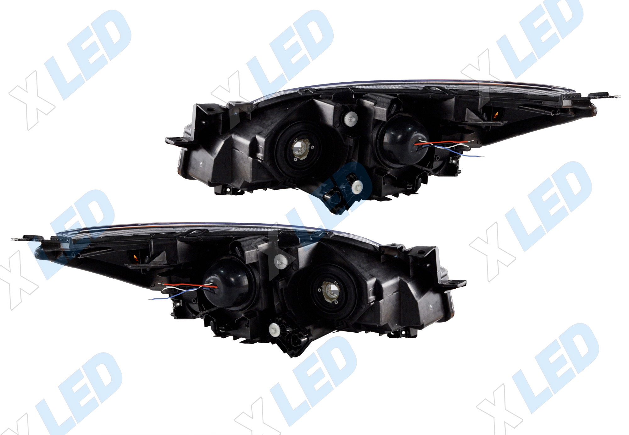 Комплект фар Mazda 3 BL (2009-2013) с bi-led линзами Х4 X-LED, подключение галоген