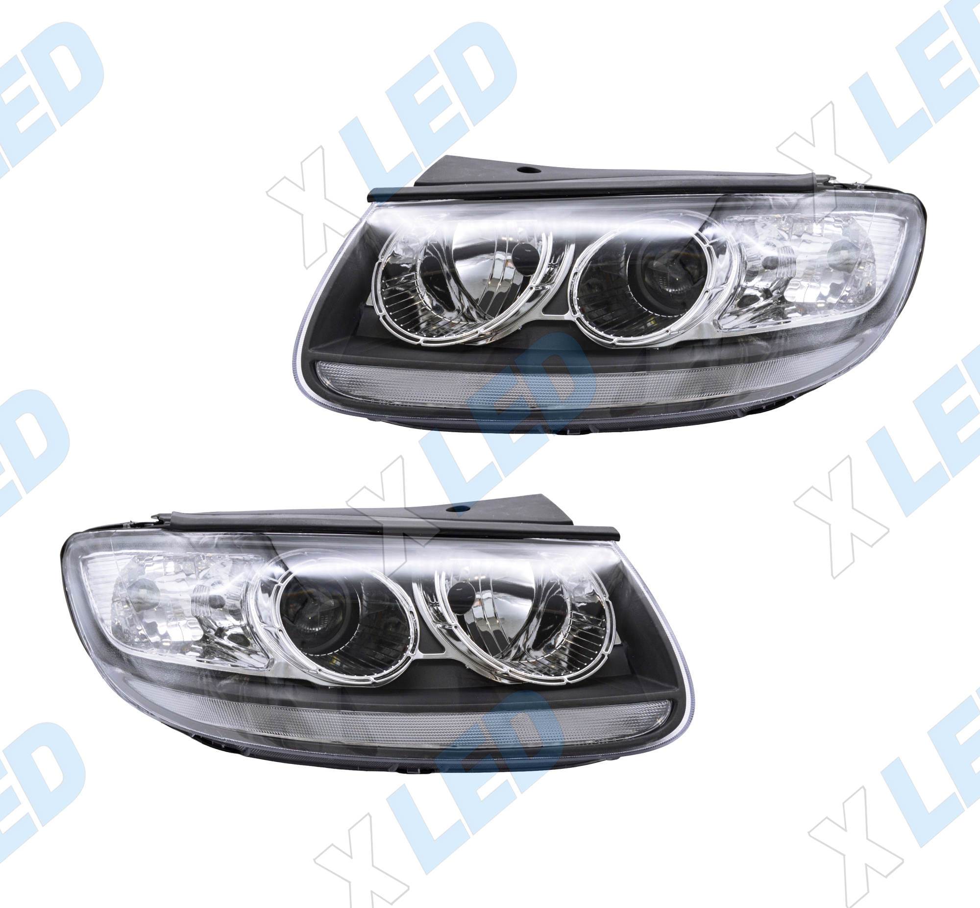 Комплект фар Hyundai Santa Fe 2 (2005-2012) с bi-led линзами Х4 X-LED
