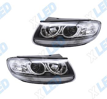 Комплект фар Hyundai Santa Fe 2 (2005-2012) с bi-led линзами Х4 X-LED