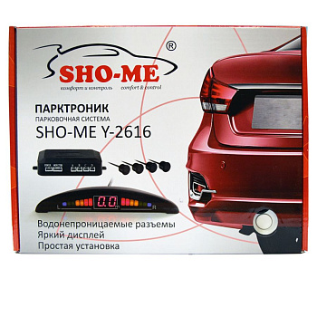 Парктроник SHO-ME Y-2616N04 White LED сенсор22мм цв. дисплей