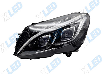 Фара Mercedes C-class W205 (2013-2018) LED две линзы (левая) 
