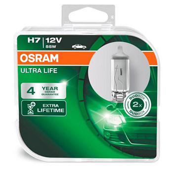 Галогенные лампы H7 Osram Ultra Life DuoBox 64210ULT-HCB