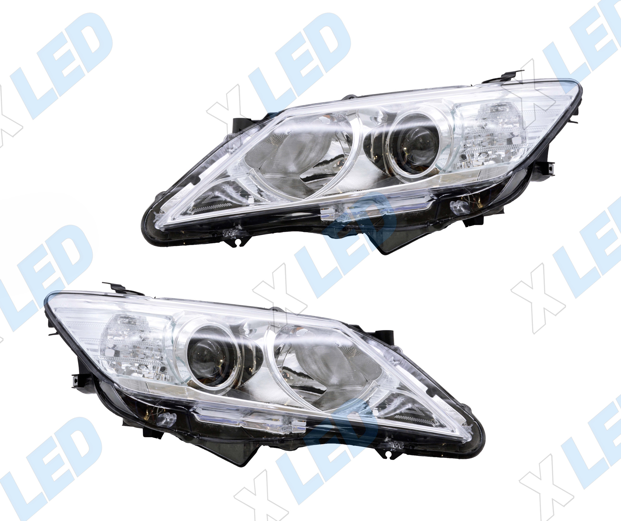 Комплект фар Toyota Camry XV50 (2011-2014) с bi-led линзами Х5 X-LED, подключение галоген